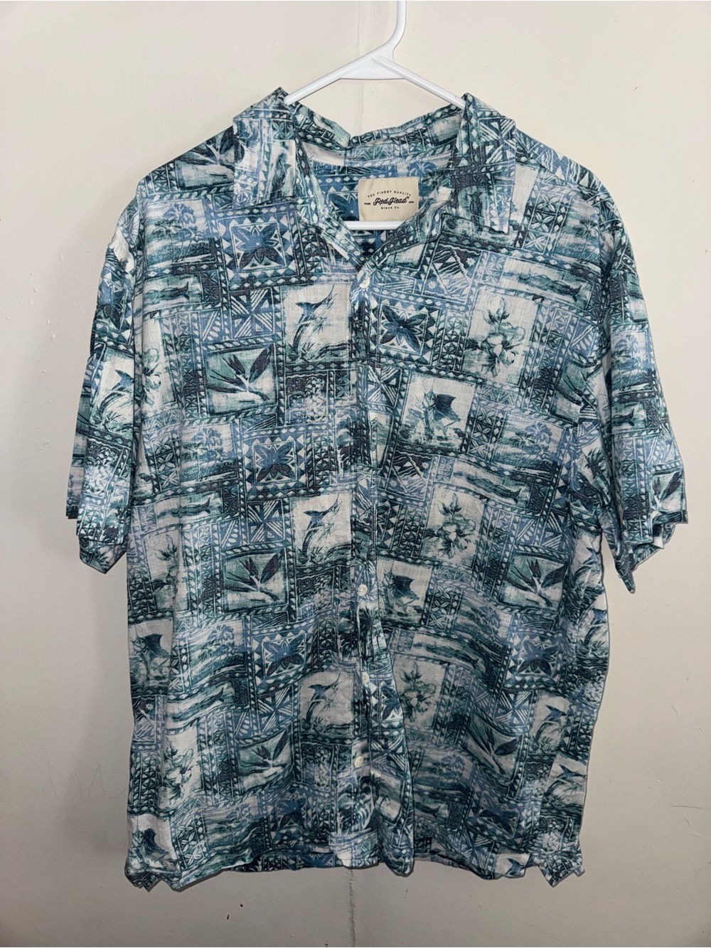 RedHead Men's Tropical Flora and Fauna Print Shirt Size XL